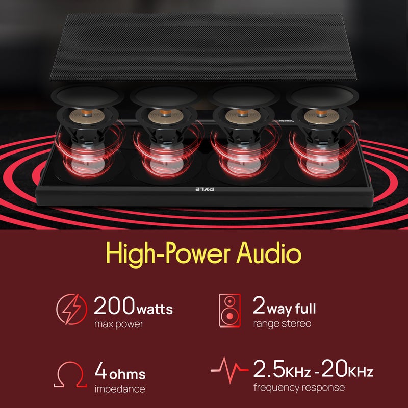 Pyle 6 Way Car Stereo Speaker-Dual 200 Watt High Powered Loud Sound Speakers System with 60mm Piezo Midrange,40mm Audio Tweeter,4 Ohm,2.5 kHz-20 kHz-Wire,Sun Visor Mount Strap-Pyle PLTWVS(Pair),Black - Image 3